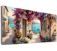 Pintura de Diamante Paisaje 5D Adultos Kit Completo Grande 90x180cm, Diamond Painting Ciudad Full Drill Pincelada de Diamantes, Mosaico Bordado Punto de Cruz Cristal Strass Decoración Hogar DIY C6-780