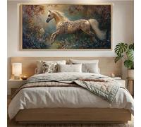 Pintura de Diamantes 5D Kit Completo, Caballo Diamond Painting Adultos Principiantes, Abstracto Cuadros de Diamantes para Hacer, Manualidades para Adultos, Decor de Pared Hogar,Regalo, 40x80cm Mq-585