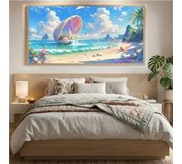 Pintura de Diamantes 5D Kit Completo, Paisaje Diamond Painting Adultos Principiantes, Caparazón Cuadros de Diamantes para Hacer, Manualidades para Adultos, Decor de Pared Hogar,Regalo, 40x80cm Mq-464