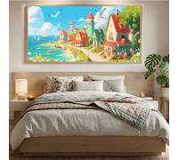 Pintura de Diamantes 5D Kit Completo, Pájaro Diamond Painting Adultos Principiantes, Playa Cuadros de Diamantes para Hacer, Manualidades para Adultos, Decoración de Pared Hogar,Regalo, 30x60cm Mq-665