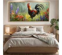 Pintura de Diamantes 5D Kit Completo, Pollo Diamond Painting Adultos Principiantes, Animal Cuadros de Diamantes para Hacer, Manualidades para Adultos, Decoración de Pared Hogar,Regalo, 40x80cm Mq-421