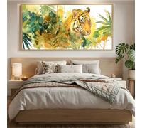 Pintura de Diamantes 5D Kit Completo, Tigre Diamond Painting Adultos Principiantes, Animal Cuadros de Diamantes para Hacer, Manualidades para Adultos, Decoración de Pared Hogar,Regalo, 60x120cm Mq-538
