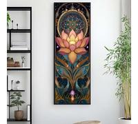 Pintura de diamantes de loto para niños, kits de pintura de diamantes 5D para adultos, kits de arte de diamantes de tótem, puntos de diamante, manualidades para el hogar, entrada, decoración de pared