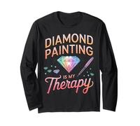 Pintura de Diamantes es mi Terapia Creativa artesanía alegría diversión Manga Larga