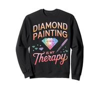 Pintura de Diamantes es mi Terapia Creativa artesanía alegría diversión Sudadera