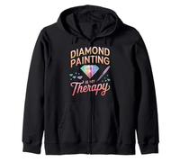 Pintura de Diamantes es mi Terapia Creativa artesanía alegría diversión Sudadera con Capucha