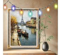 Pintura de Diamantes para Adultos,5D París,Río Diamond Painting, DIY Cuadro de Diamantes, Pintar con Diamantes para Principiantes, Puzzle de Diamantes Para Decoración del Hogar (30x40cm) 59N-2572