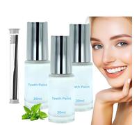 Pintura de dientes, pintura blanqueadora de dientes natural, esmalte de dientes portátil blanco tenso, pintura blanqueadora instantánea de dientes, te da dientes más blancos al instante y aumenta la