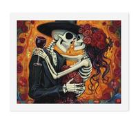Pintura de esqueleto de calavera del Día de los Muertos por números para adultos, kits de pintura para manualidades, decoración del hogar, regalo, 60 x 75 cm
