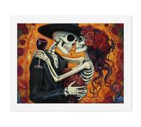 Pintura de esqueleto de calavera del Día de los Muertos por números para adultos, kits de pintura para manualidades, decoración del hogar, regalo, 30 x 40 cm