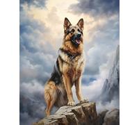 Pintura De Hojalata Placa Vintage Placa Decoración Decoración Cartel De Chapa Para Jardín Bar Cerveza 20X30Cm Precioso Perro Pastor Alemán
