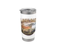Pintura de la cueva de Lascaux Arte prehistórico Caballos Arte parietal Vaso térmico de acero inoxidable de doble pared