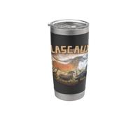 Pintura de la cueva de Lascaux Arte prehistórico Caballos Arte parietal Vaso térmico de acero inoxidable de doble pared