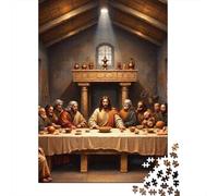 Pintura de la Última Cena Puzzle De 1000 Piezas Serie Art Collection Rompecabezas De Piso Y Juego Familiar Adultos Y Niños A Partir De 12 Año 70x50cm/1000pcs