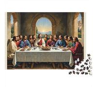 Pintura de la Última Cena Puzzle Mil Piezas para Hombres Y Mujeres Encaje Perfecto Regalo para Amantes De Puzzles Elección Amazon Pasatiempo Materiales Ecológicos 70x50cm/1000pcs