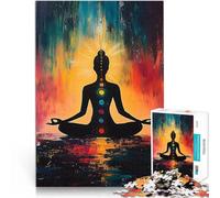 Pintura de meditación de Chakras Rompecabezas de 1000 Piezas para Adultos desafío Educativo Actividades Divertidas en casa, Regalos de cumpleaños, Regalos de Viaje, 38x26cm