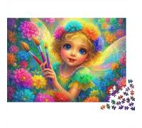Pintura de niña Hada Puzzle 1000 Piezas Pintor de Hadas Cartón para Adultos Descanso En Casa para Decorar Mejor Regalo Oferta Precio Económico 70x50cm/1000pcs