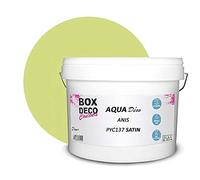 Pintura de pared acrílica con aspecto satinado Aqua Déco - 10 l/100 m², color verde