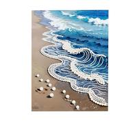 Pintura de perlas, marco de madera, 40 x 30 x 1,5 cm, innovador proyecto de manualidades hecho a mano, textura vibrante, kit de pintura de perlas 3D, decoración de pared para adolescentes, familia