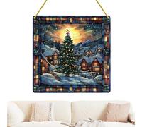 Pintura de piedras preciosas de Navidad, pintura de piedras preciosas corona de Navidad | Kits de pintura de diamantes de imitación decorativos,Colgante de árbol de navidad, diamantes de imitación en