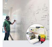 Pintura de Pizarra Smart Blanca 2m² - Crea una Pizarra Blanca - Borrado En Seco - Para Pared de Oficina, Colegios o Casas