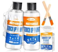 Pintura de Retoque - Actualización de fórmula Blanco mate y brillante Barniz de retoque blanco para reparar múltiples superficies como bañeras, azulejos, esmalte, Pintura para paredes, suelos, muebles