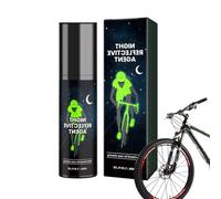 Pintura de spray brillante - 100 ml brillante en el revestimiento reflectante oscuro de seguridad | Alta visibilidad Glow ropa ciclismo Skateboards tela de madera para decoración nocturna y