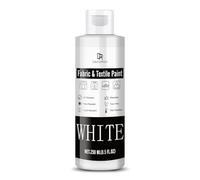 Pintura de tela blanca, 250ml de cubiertas de tela blanca, para ropa permanente, no tóxica, para pintura de tela de bricolaje, pintura de ropa, zapatos de cuero, jeans