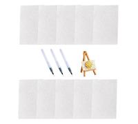 Pintura de textura interactiva 10 esponjas lienzo de 3 bolígrafos de exhibición de caballete de agua arte mágico suministros de arte para niños juego de dibujo de textura para niños