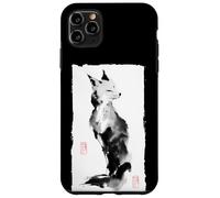 Pintura de tinta japonesa Sumi-e Zen Fox, arte minimalista Carcasa para iPhone 11 Pro Max