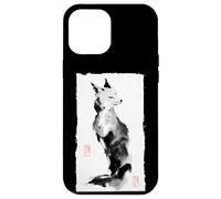 Pintura de tinta japonesa Sumi-e Zen Fox, arte minimalista Carcasa para iPhone 12 Pro Max