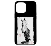 Pintura de tinta japonesa Sumi-e Zen Fox, arte minimalista Carcasa para iPhone 13 Pro Max
