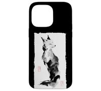 Pintura de tinta japonesa Sumi-e Zen Fox, arte minimalista Carcasa para iPhone 14 Pro Max