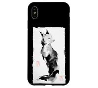 Pintura de tinta japonesa Sumi-e Zen Fox, arte minimalista Carcasa para iPhone XS Max