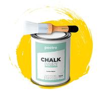 Pintura de tiza para muebles, 750 ml + pincel especial para pintura a la tiza, pintura para muebles, sin lijado ni imprimación, pintura para madera con acabado de tiza, proyectos de bricolaje