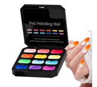 Pintura De Uñas En Gel | Paleta Mezcladora Artística Hágalo Usted Mismo Sin Lavado,Paleta 12 Colores Gel Uñas Con Degradado Para Pintar - Para Mujer Adolescente Novia Mamá Principiante Salón Hogar Via