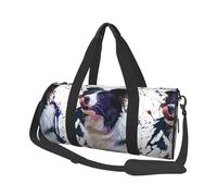 Pintura del Perro del Arte del Border Collie, Bolsa de Viaje de Gran Capacidad, Bolso Redondo, Bolsa de Viaje Deportiva, Bolsa de Mano, Bolsa de Fitness