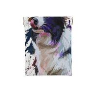 Pintura del Perro del Arte del Border Collie, Squeeze Top Wallet Bolsa de Almacenamiento para Mujer Monedero pequeño Bolsa de Cambio