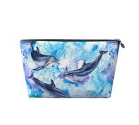 Pintura Delfín, Bolsa de artículos de tocador Bolsa de Maquillaje Bolsa de cosméticos Bolsa de artículos de tocador de Viaje portátil