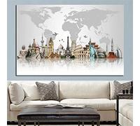 Pintura Diamante 5D DIY Por Número Completo Kit Edificios-Big-Ben-Tower-Mapa 70x150cm Full Drill cristal diamante bordado Pinturas kit punto de cruz Rhinestone Bordado Lienzo,Decoración Pared Regalo