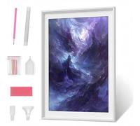 Pintura Diamante 5D para Adultos, Abstracto Fumar Diamond Painting Redondos Completo DIY, Decoración de Pared con Gemas, Punto de Diamante para Principiantes, Arte y Manualidades 70 x 95 cm PJY1 B-D