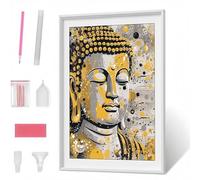 Pintura Diamante 5D para Adultos, Escultura Zen Diamond Painting Redondos Completo DIY, Decoración de Pared con Gemas, Punto de Diamante para Principiantes, Arte y Manualidades 70 x 95 cm PJY1 B-3