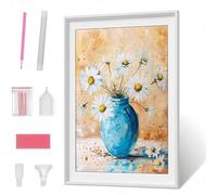 Pintura Diamante 5D para Adultos, Flor Botella Diamond Painting Redondos Completo DIY, Decoración de Pared con Gemas, Punto de Diamante para Principiantes, Arte y Manualidades 70 x 95 cm PJY1 6-B