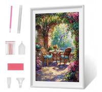 Pintura Diamante 5D para Adultos, Paisaje Flor Diamond Painting Redondos Completo DIY, Decoración de Pared con Gemas, Punto de Diamante para Principiantes, Arte y Manualidades 50 x 70cm PJY1 U-M