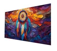 Pintura Diamante Atrapasueños Diamond Painting Adultos, 5D Diamond Painting Paisaje, Cristal Artes Bordado Punto Cruz Dibujos con Diamantes 100 x 200cm Kit Manualidades Adultos, Regalo Mujer model-805