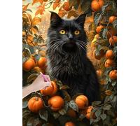 Pintura Diamante Gato Diamond Painting Kit Completo, DIY Diamond Painting Fruta para Adultos, Dibujos con Diamantes Manualidades Adultos, Pintar con Diamantes para Decoración Pared, 40x50cm, -3765