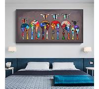 Pintura Diamante, Jirafa de color Grande Diamond Painting Kit Completo por Adultos Niños, Cuadros Diamantes 5d Rhinestones Lienzos Bordado Punto de Cruz para Decoración de Pared Hogar Arte 40x80cm