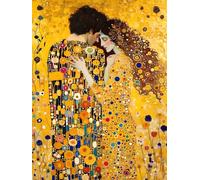 Pintura Diamante Kit, Klimt Diamond Painting Adultos, Beso Bordado Punto de Cruz Mosaicos Manualidades de Cristal Artes para Niños Principiantes, Cuadro Diamantes para Decoración Hogar 20x28 in A-8
