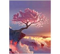 Pintura Diamantes Cuadrados 40x50 cm Diamond Painting Arbol de la Vida Punto Diamante 5D Square Cuadros de Arboles Frutales en Flor Cerezo Punto Diamante Flor Cerezo Puzzle Diamantes