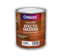 Pintura Efecto Madera NAZZA para superficies metálicas, minerales o de madera - Simula las vetas naturales en una sola pasada - Disponible en Nogal, Cerezo y Caoba - Formato 750ml